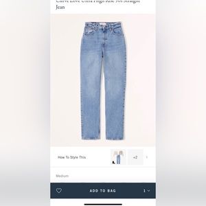Abercrombie & Fitch 90s Ultra High Rise Straight Jeans